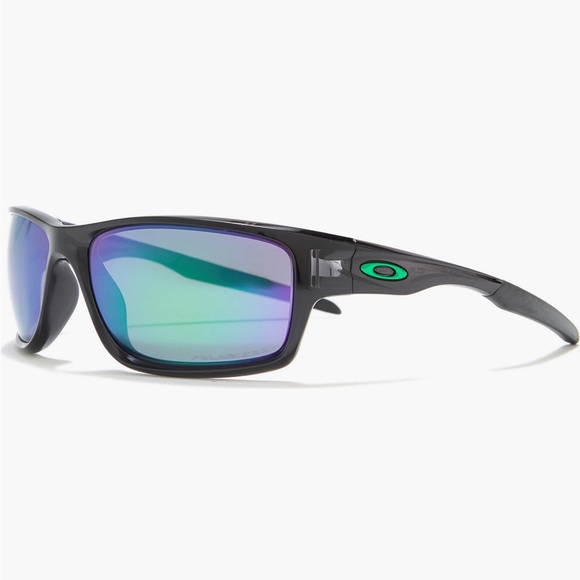 Oakley 60mm Canteen Jade Irid Polarized Sunglasses Black Ink/Jade Iridium NWT - Picture 1 of 7